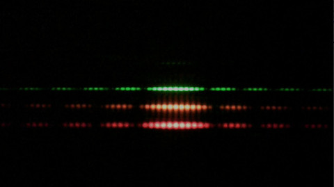 Double Slit experiment: Laser Diffraction and Interference. Photo: tsgphysics.mit.edu