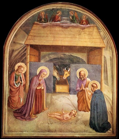 Fra Angelico, Nativity, 1440-41, fresco, Convento di San Marco, Florence