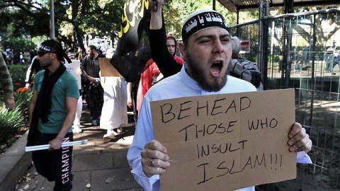 Muslim extremism is multicultural. Islamic protest, Sydney 2012